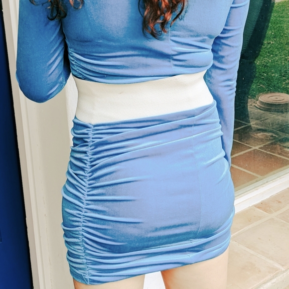 NWT Winter Sexy Slim Fitted Bodycon Ruched Long Sleeve Dress S: Sm-Med - Picture 9 of 13